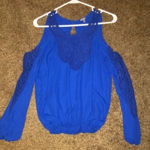 Charlotte Russe dressy top size medium royal blue
